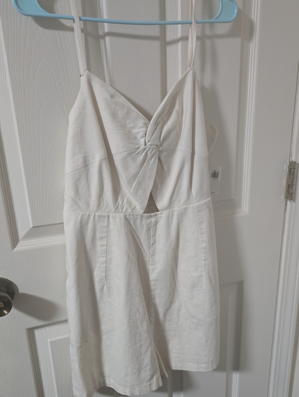 Old Navy Off-White Twist-Front Spaghetti Strap Romper